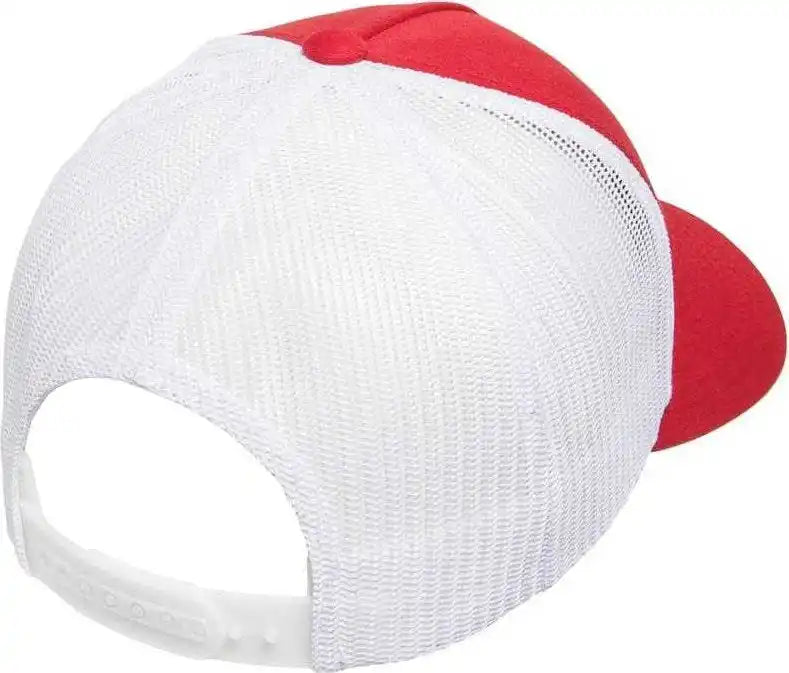 Yupoong 6506t Classics 5 Panel Retro Trucker Cap 2 Tone Red White / 6 5/8’’ 7