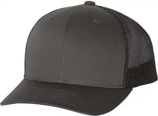 Yupoong 6606 Six-panel Retro Trucker Cap - Charcoal Black - Dark Gray / 6 5/8’’ - 7 3/8’’
