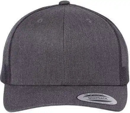 Yupoong 6606 Six-panel Retro Trucker Cap - Dark Heather Grey - Gray / 6 5/8’’ - 7 3/8’’