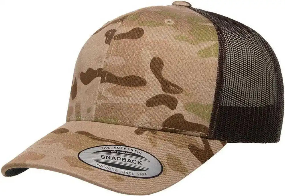 Yupoong 6606mc Classics Multicam Retro Trucker Cap Multicam Arid Brown Multi Colored / 6 5/8’’ 7