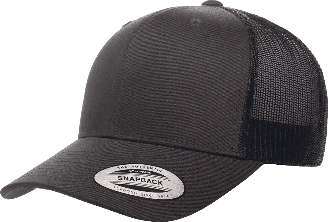 Yupoong 6606t Classics Retro Trucker Cap 2-tone - Charcoal Navy - Dark Gray / 6 5/8’’ - 7