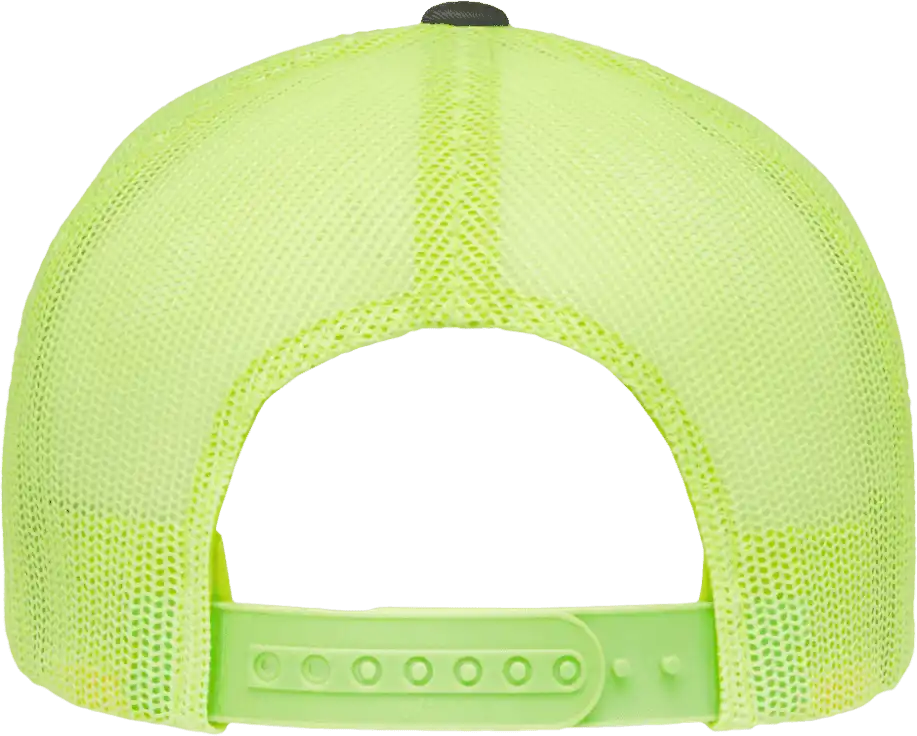 Yupoong 6606t Classics Retro Trucker Cap 2-tone - Charcoal Neon Green - Dark Gray / 6 5/8’’ - 7
