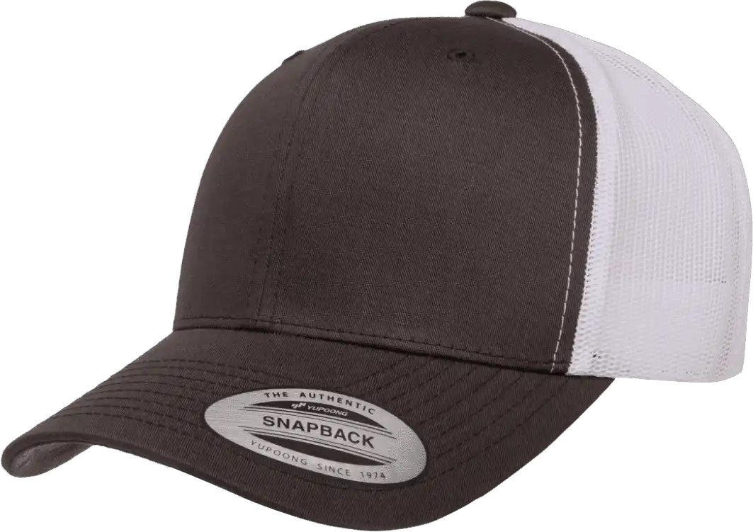 Yupoong 6606t Classics Retro Trucker Cap 2-tone - Charcoal White - Dark Gray / 6 5/8’’ - 7
