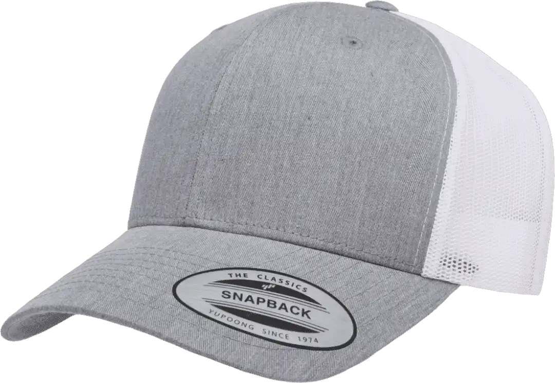 Yupoong 6606t Classics Retro Trucker Cap 2 Tone Heather White Gray / 6 5/8’’ 7