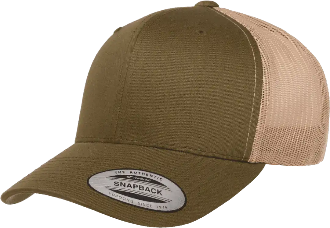 Yupoong 6606t Classics Retro Trucker Cap 2 Tone Moss Khaki Olive / 6 5/8’’ 7