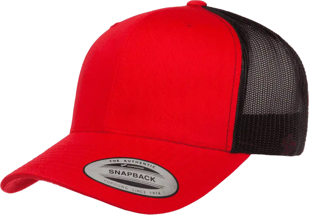 Yupoong 6606t Classics Retro Trucker Cap 2-tone - Red Black - 6 5/8’’ - 7