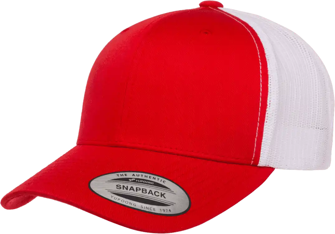 Yupoong 6606t Classics Retro Trucker Cap 2 Tone Red White / 6 5/8’’ 7