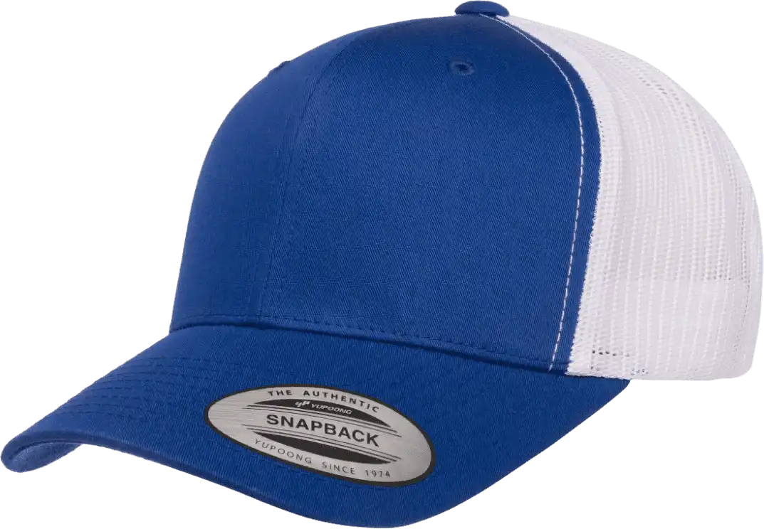 Yupoong 6606t Classics Retro Trucker Cap 2 Tone Royal White / 6 5/8’’ 7