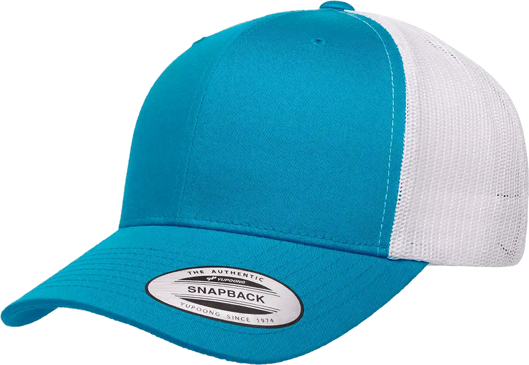Yupoong 6606t Classics Retro Trucker Cap 2 Tone Turquoise White / 6 5/8’’ 7
