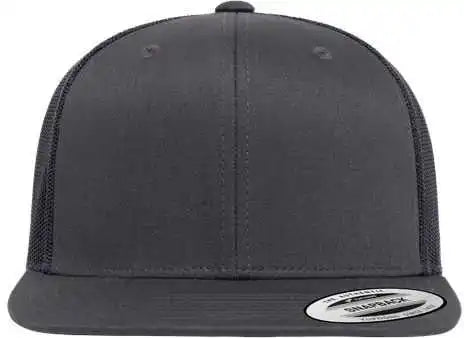 Yupoong 6609 Retro High Profile Trucker Cap - Charcoal - Dark Gray / one Size Fits Most