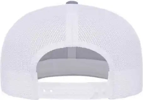 Yupoong 6609 Retro High Profile Trucker Cap - Heather Gray White - one Size Fits Most