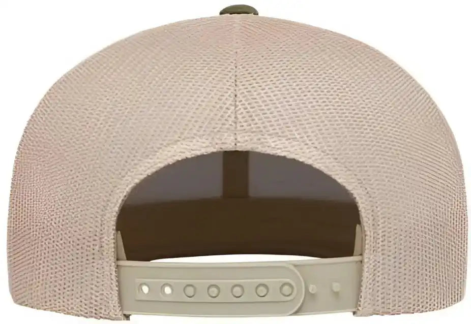Yupoong 6609 Retro High Profile Trucker Cap Moss Green Khaki / one Size Fits Most
