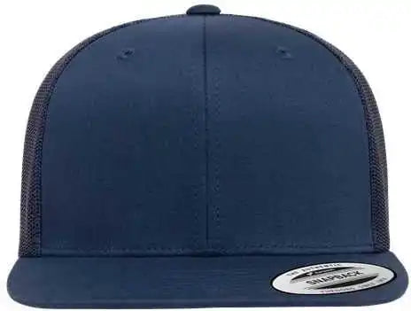 Yupoong 6609 Retro High Profile Trucker Cap Navy / one Size Fits Most