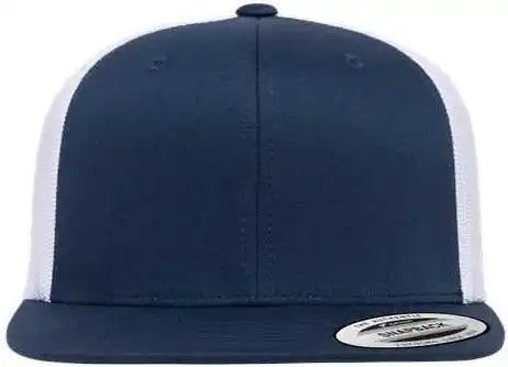 Yupoong 6609 Retro High Profile Trucker Cap Navy White / one Size Fits Most