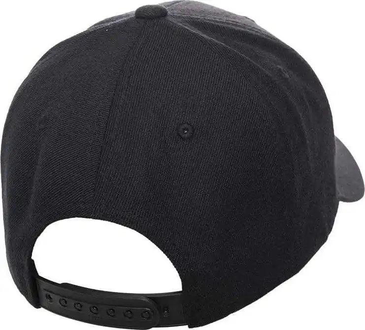 Yupoong 6789m Classics Premium Curved Visor Snapback Cap - Black - 6 5/8’’ - 7