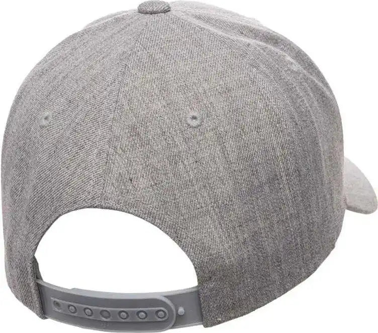 Yupoong 6789m Classics Premium Curved Visor Snapback Cap - Heather - Gray / 6 5/8’’ - 7