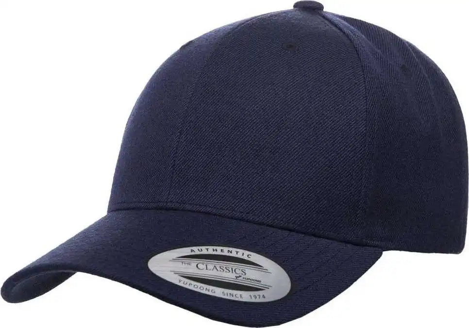 Yupoong 6789m Classics Premium Curved Visor Snapback Cap - Navy - 6 5/8’’ - 7