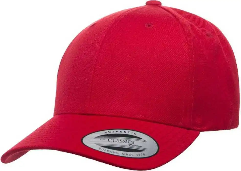 Yupoong 6789m Classics Premium Curved Visor Snapback Cap Red / 6 5/8’’ 7