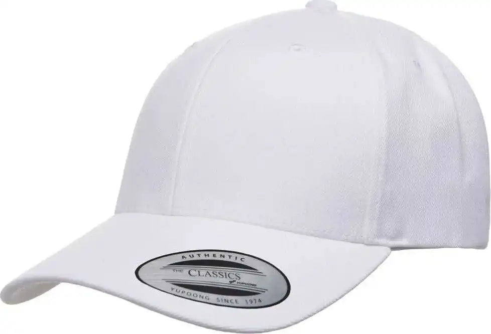 Yupoong 6789m Classics Premium Curved Visor Snapback Cap White / 6 5/8’’ 7