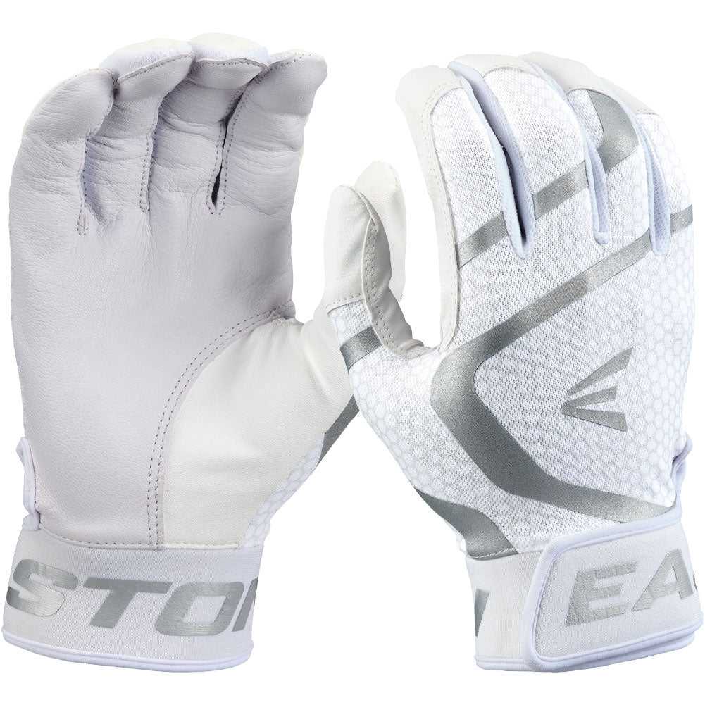 Easton MAV GT Youth Batting Gloves - White - HIT a Double - 1