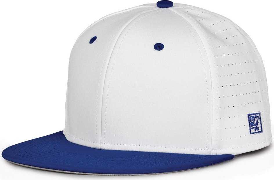 The Game GB997 Pro Shape GameChanger Cap - White Royal - HIT A Double