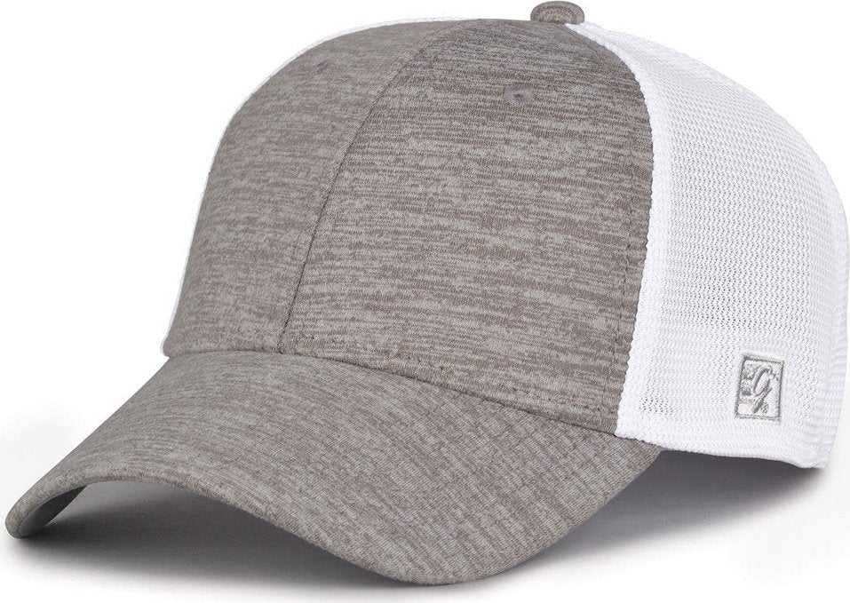 The Game GB444 Athletic Heather and Diamond Mesh Cap - Gray - HIT A Double