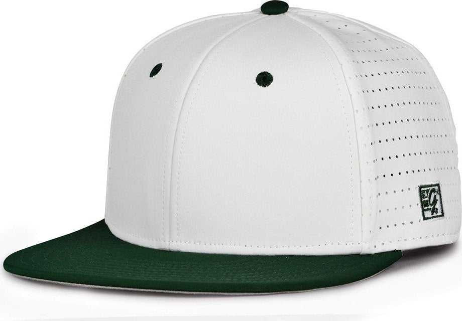 The Game GB998 Perforated GameChanger Cap - White Dark Green - HIT A Double