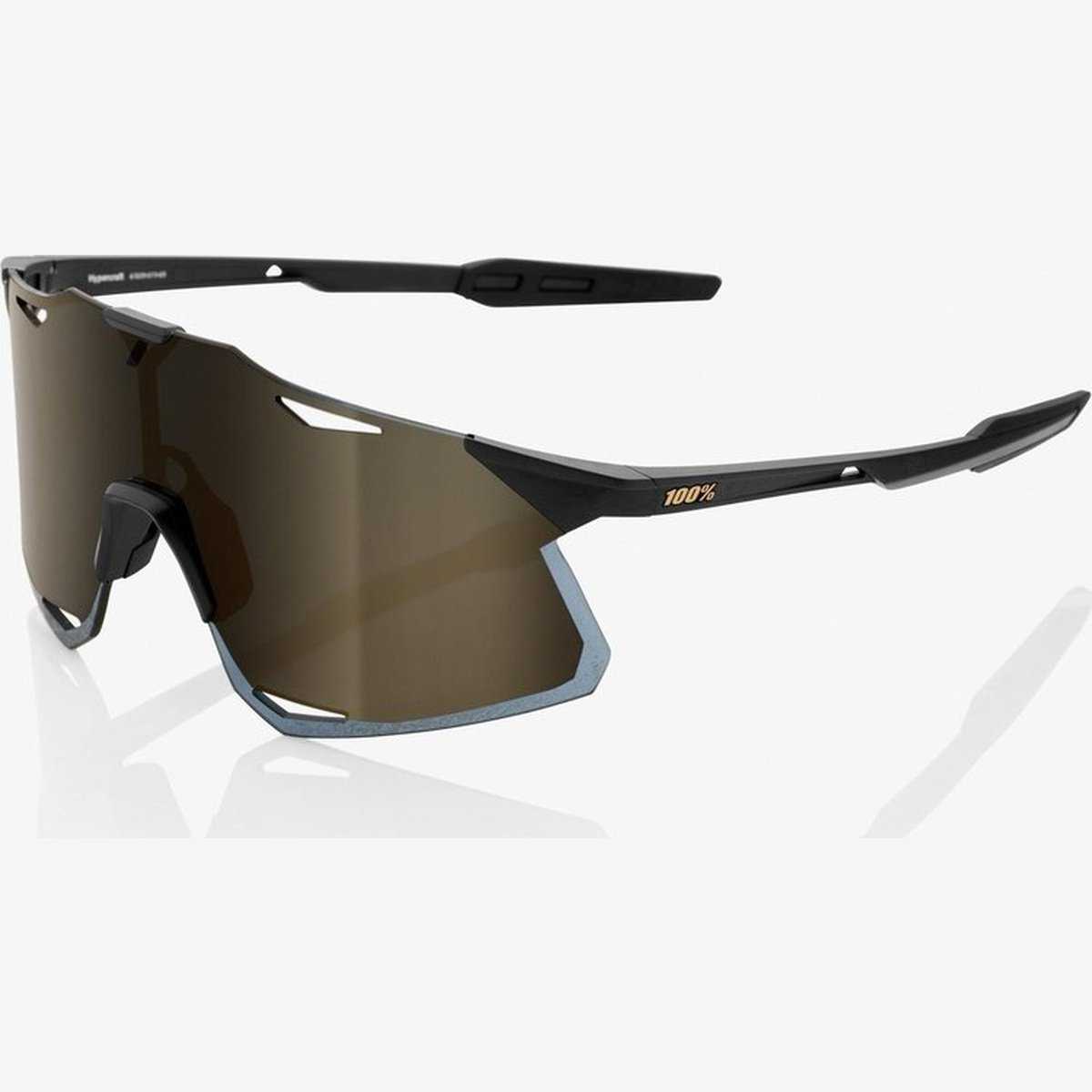 100% 60000-00001 Hypercraft Sunglasses Matte Black with Soft Gold Mirror Lens - HIT a Double - 1