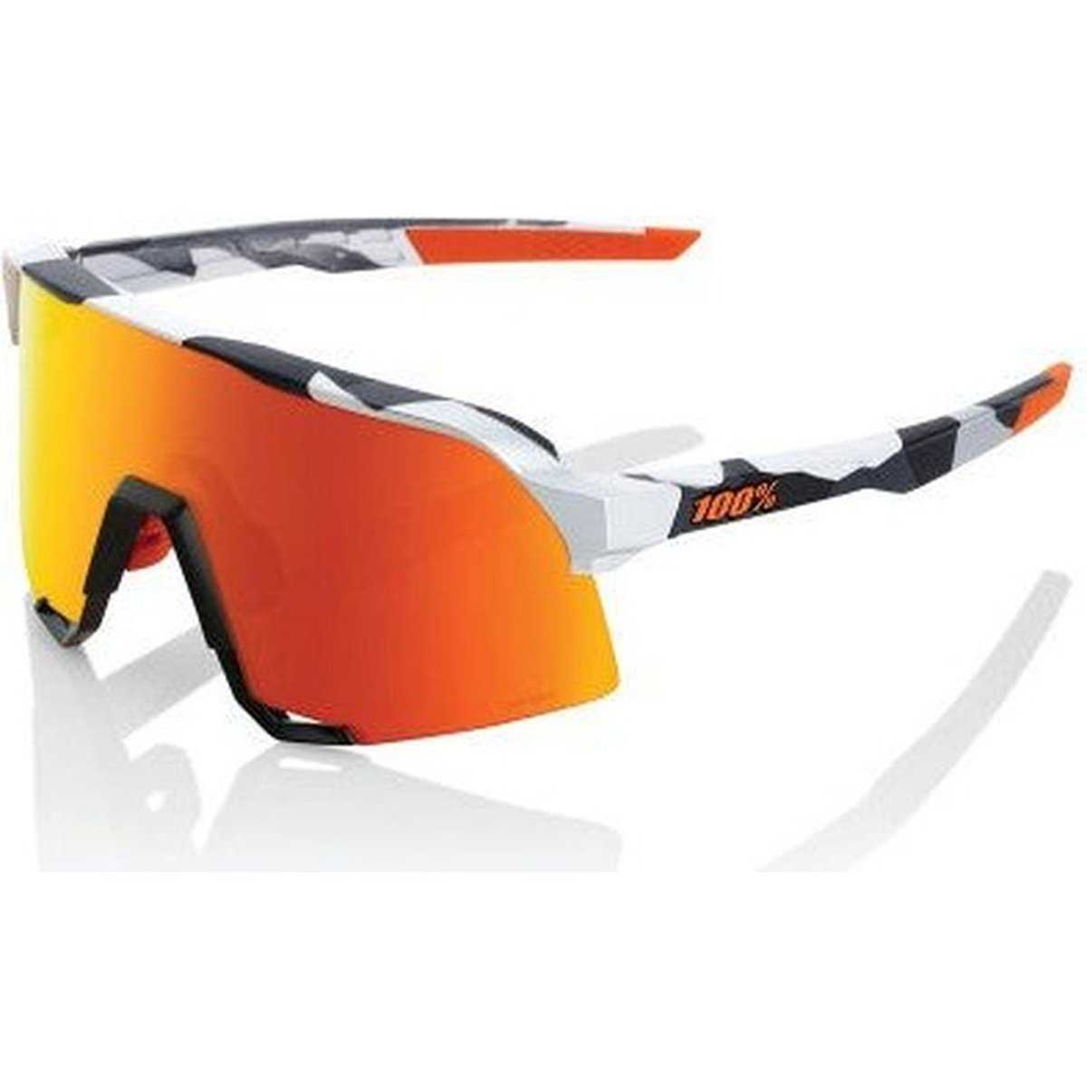 100% 60005-00001 S3 Sunglasses Soft Tact Grey Camo HiPER Red Lens - HIT a Double - 1