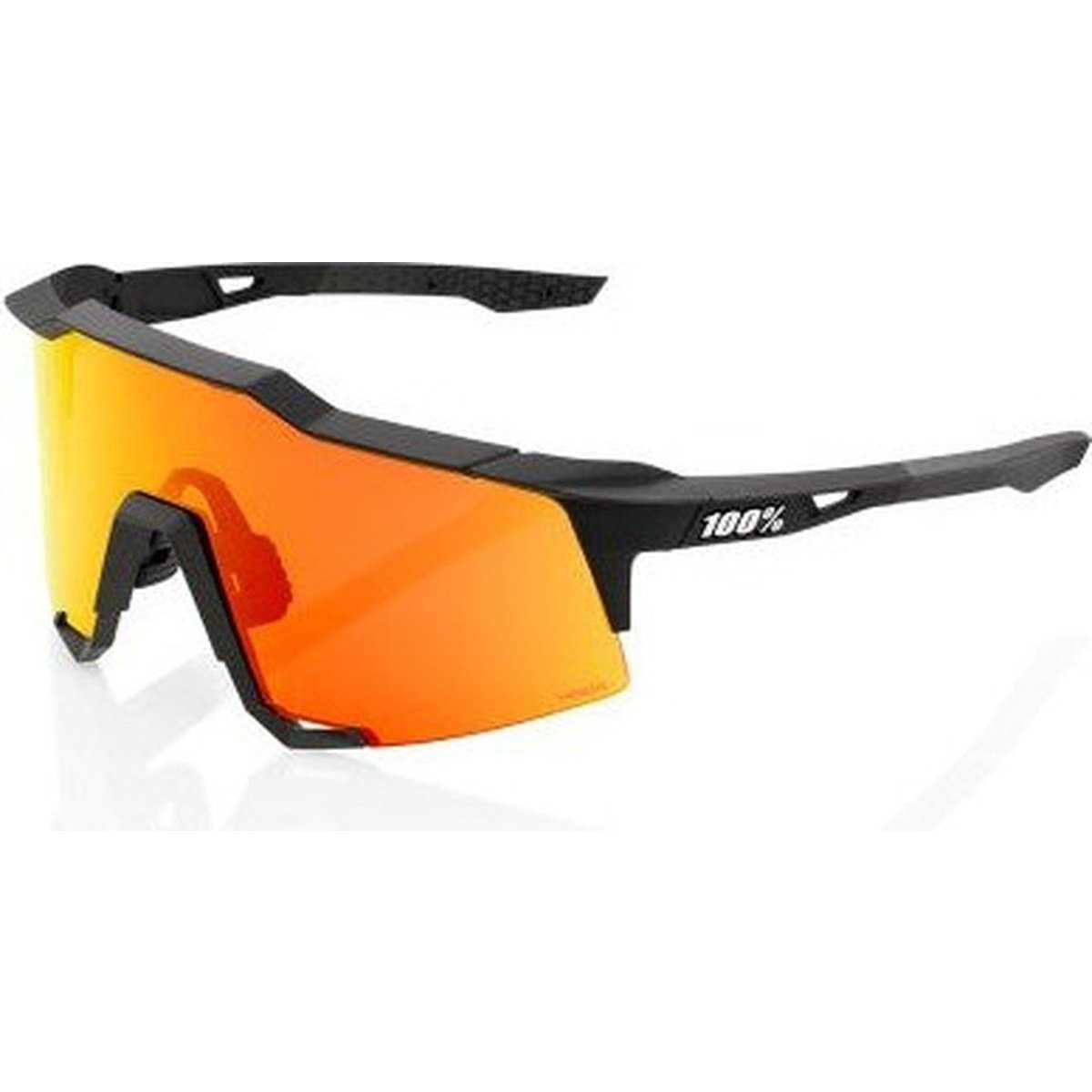 100% 60007-00008 Speedcraft Sunglasses Soft Tact Black with HiPER Red Lens - HIT a Double - 1