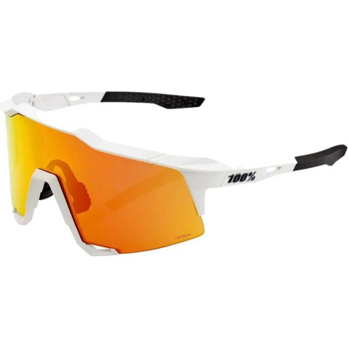 100% 60007-00009 Speedcraft Sunglasses Soft Tact Off White with HiPER Red Mirror Lens - HIT a Double - 1
