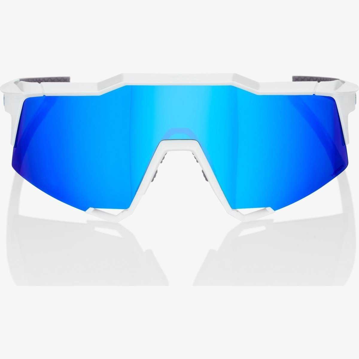 100% 60007-00012 Speedcraft Sunglasses Matte White with HiPER Blue Multilayer Mirror Lens - HIT a Double - 1
