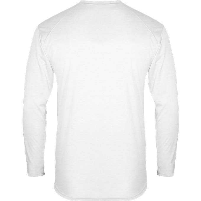 Badger Sport 1001 Fit Flex Long Sleeve Tee - White - HIT a Double - 2