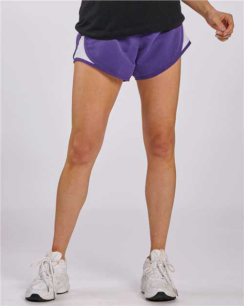 Boxercraft BW6102 Woman&#39;s Sport Shorts - Purple - HIT a Double - 2