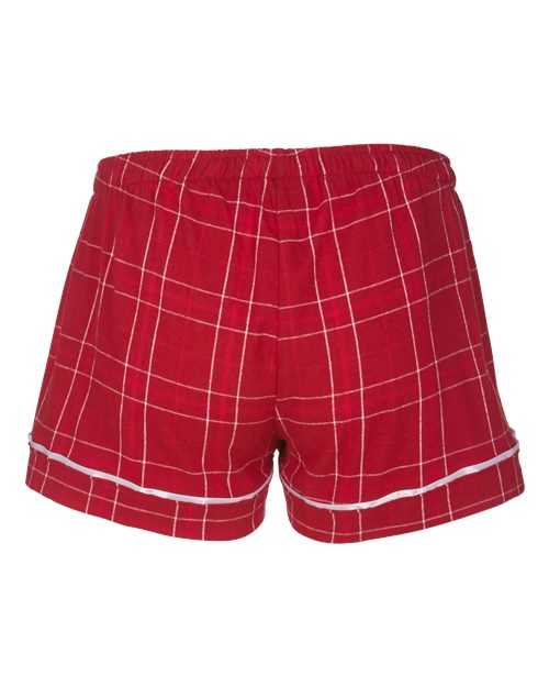 Boxercraft BW6501 Women&#39;s Flannel Shorts - Crimson Field Day Plaid - HIT a Double - 4