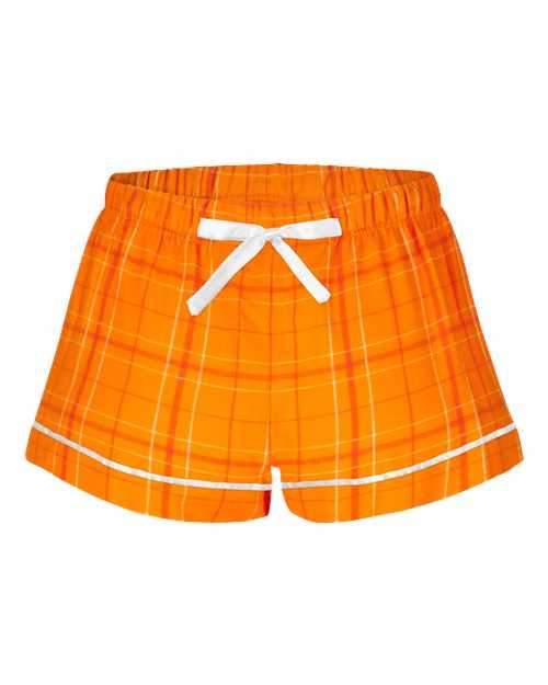 Boxercraft BW6501 Women&#39;s Flannel Shorts - Orange Field Day Plaid - HIT a Double - 1