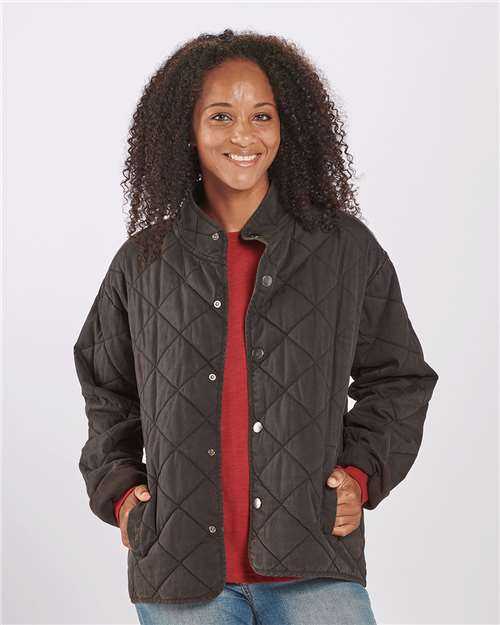 Boxercraft BW8102 Women&#39;s Quilted Market Jacket - Black - HIT a Double - 2
