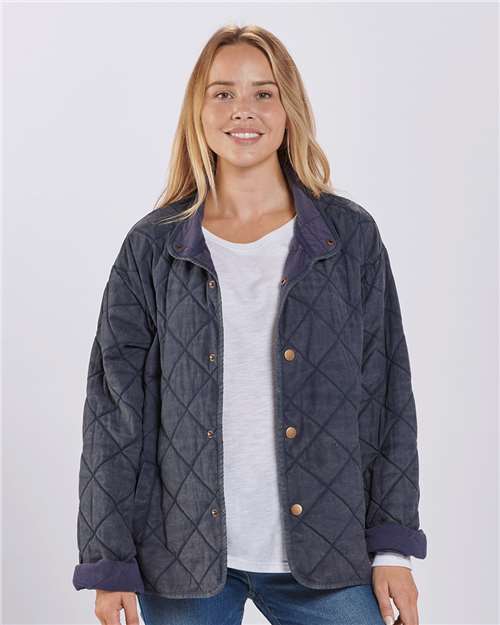 Boxercraft BW8102 Women's Quilted Market Jacket - Navy - HIT a Double - 1