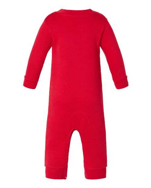 Rabbit Skins 4447 Infant Fleece One-Piece - Red - HIT a Double - 5