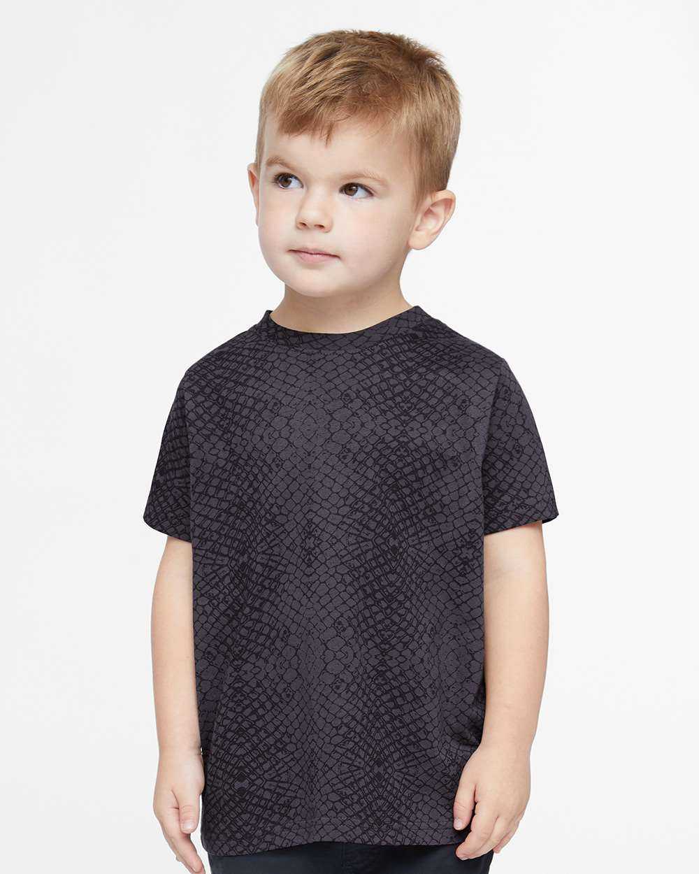 Rabbit Skins 3321 Toddler Fine Jersey Tee - Black Reptile" - "HIT a Double