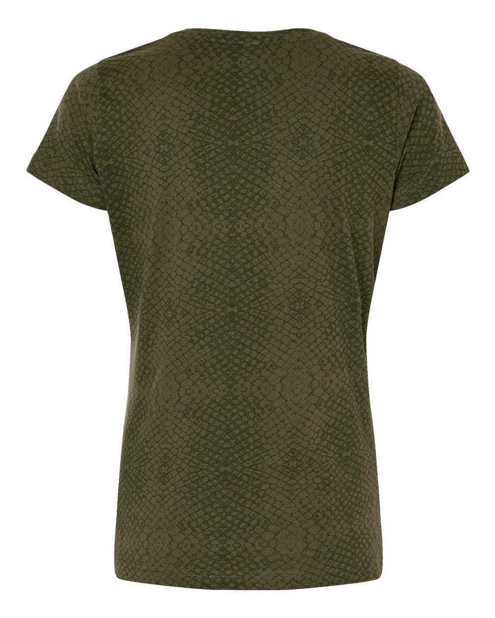 Lat 3516 Women&#39;s Fine Jersey Tee - Green Reptile&quot; - &quot;HIT a Double