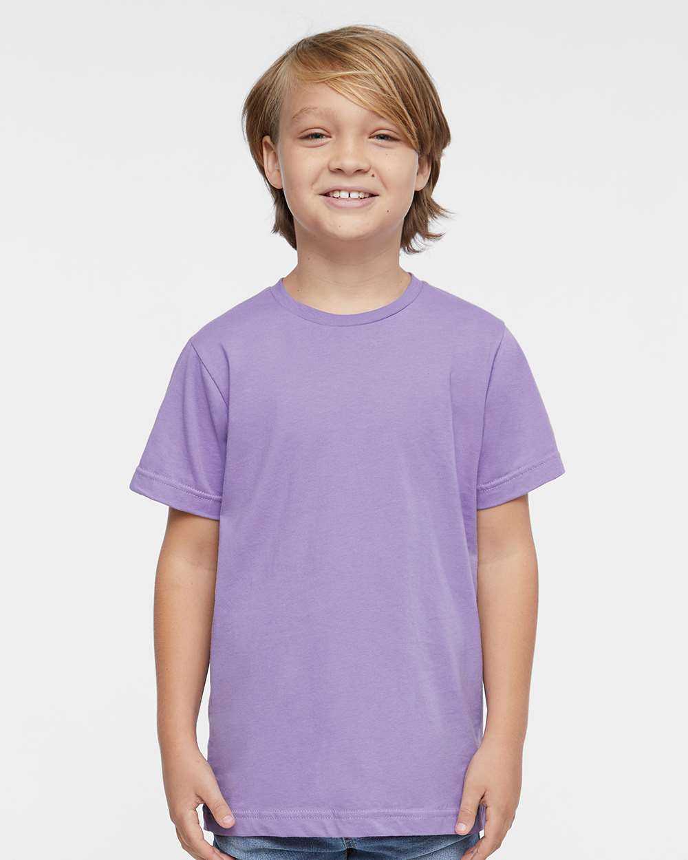 Lat 6101 Youth Fine Jersey Tee - Lavender" - "HIT a Double
