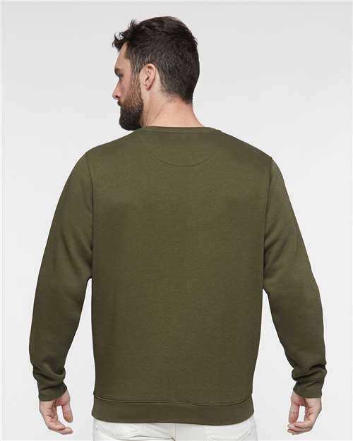 Lat 6925 Elevated Fleece Crewneck Sweatshirt - Military Green - HIT a Double - 3