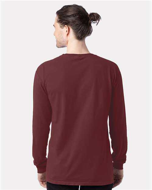 Comfortwash GDH200 Garment Dyed Long Sleeve T-Shirt - Maroon - HIT a Double - 3