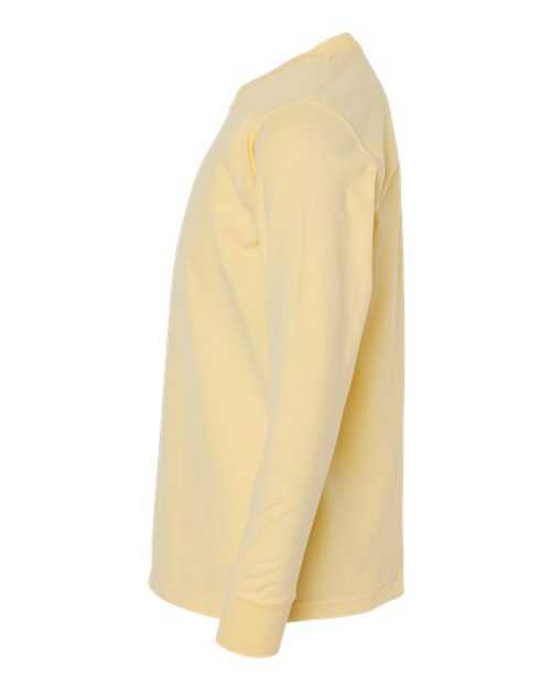 Comfortwash GDH275 Garment-Dyed Youth Long Sleeve T-Shirt - Summer Squash Yellow&quot; - &quot;HIT a Double