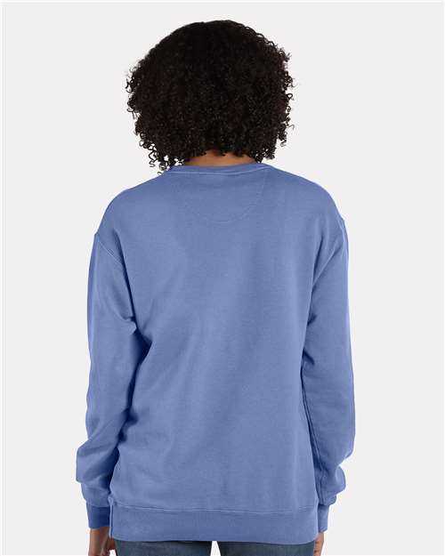Comfortwash GDH400 Garment Dyed Unisex Crewneck Sweatshirt - Frontier Blue - HIT a Double - 3