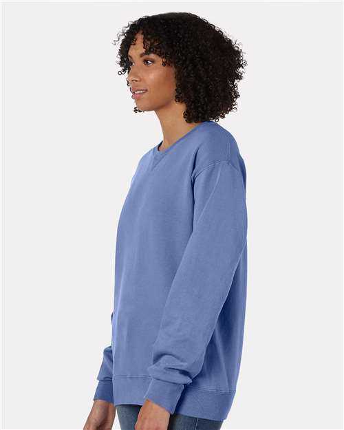 Comfortwash GDH400 Garment Dyed Unisex Crewneck Sweatshirt - Frontier Blue - HIT a Double - 2