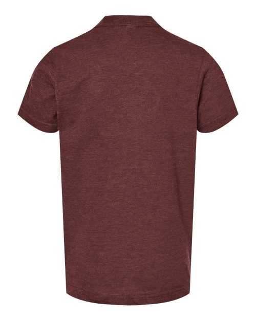 Tultex 235 Youth Fine Jersey T-Shirt - Heather Burgundy - HIT a Double - 5