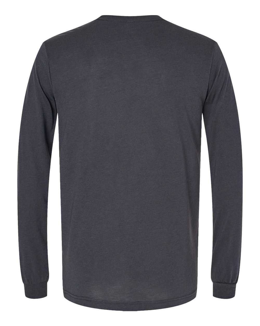 Bella + Canvas 3513 Unisex Triblend Long Sleeve Tee - Solid Dark Gray Triblend&quot; - &quot;HIT a Double