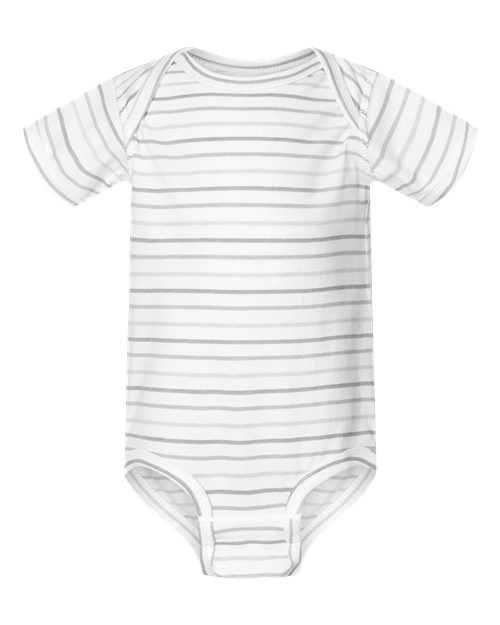 Rabbit Skins 4424 Infant Fine Jersey Bodysuit - Shadow Stripe - HIT a Double - 2